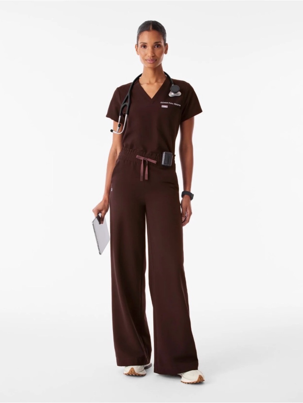 Women’s Allison Wide-Leg Scrub pant in ESPRESSO (limited edition)